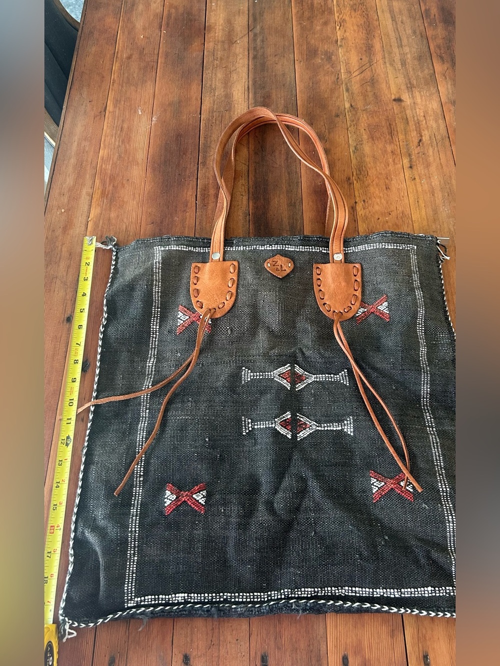Artisan Moroccan cactus silk market tote